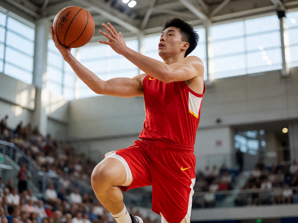NBA篮球比赛球员突破上篮精彩竞技画面